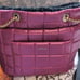 Carpisa woman's collection fushia reversible black faux fur . 8 by 10