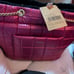 Carpisa woman's collection fushia reversible black faux fur . 8 by 10