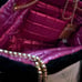 Carpisa woman's collection fushia reversible black faux fur . 8 by 10