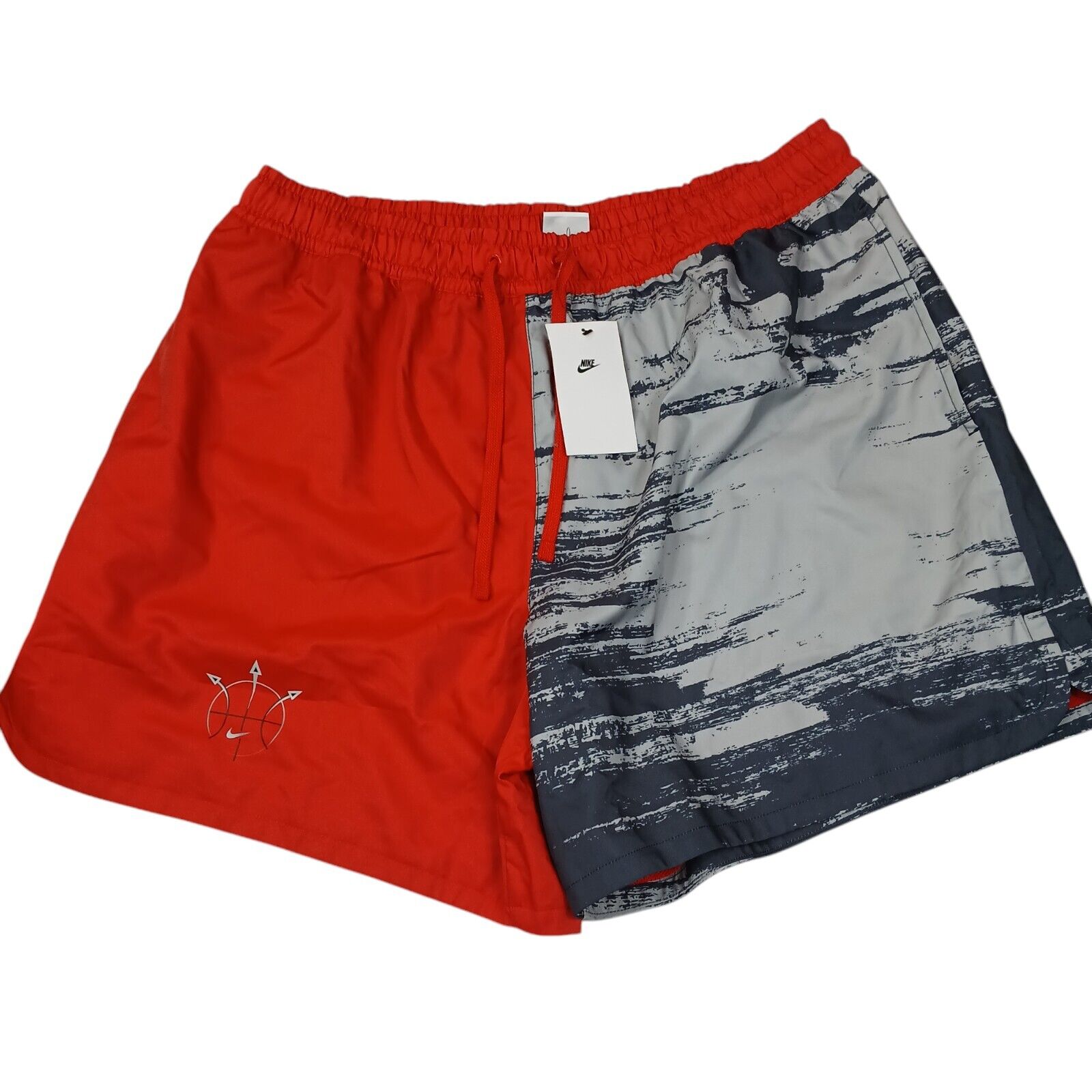 Nike Woven Flow Summer Hoop Shorts DV9605-657 Black Red Men's Size-2XL