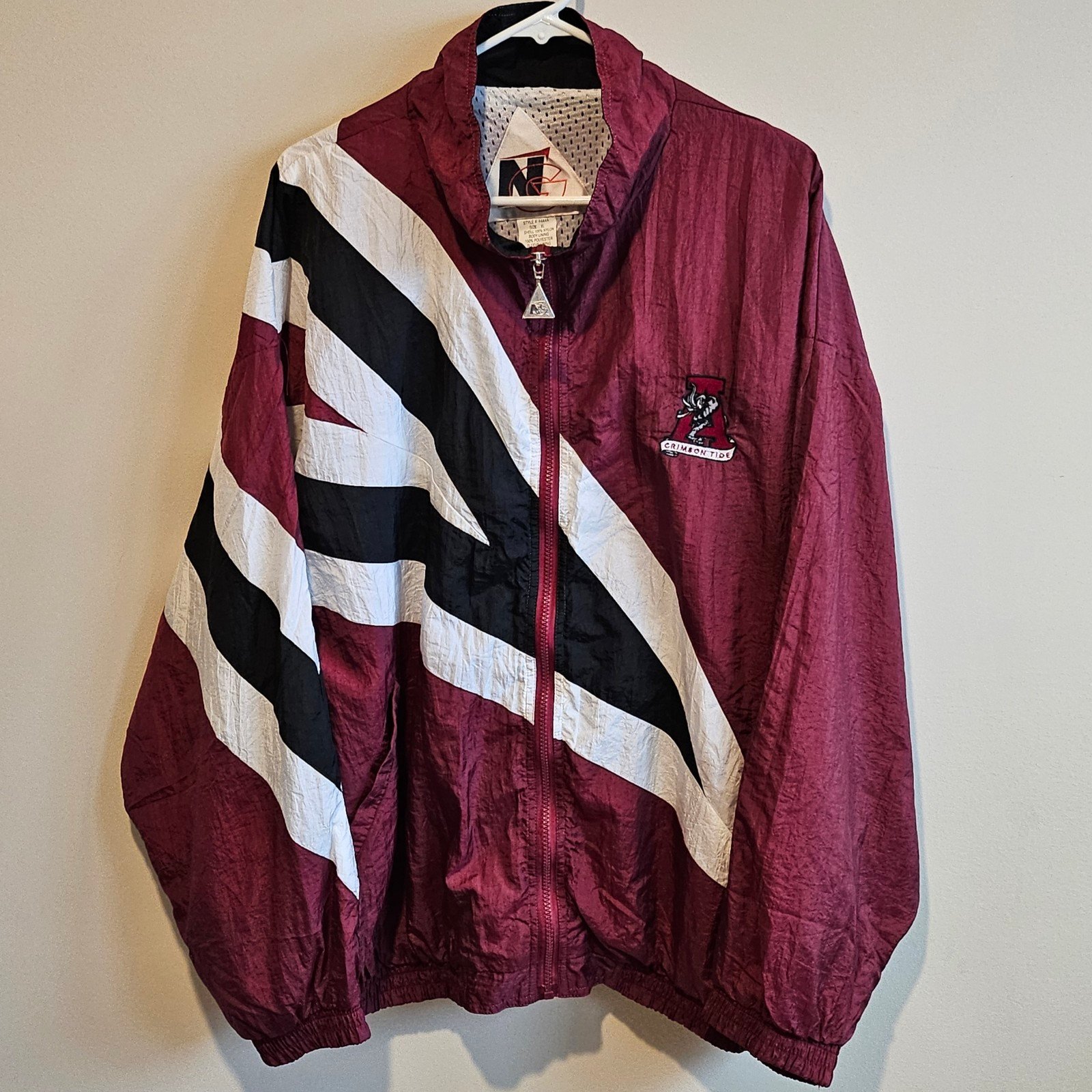 Vintage NG University of Alabama Colorblock Nylon Full-Zip Jacket - Size XL