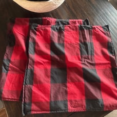 Pottery Barn plaid pillow covers