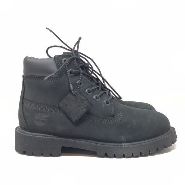 Timberland 6 Premium Juniors Black Nubuck Waterproof Boots 12907 US Size 1.5