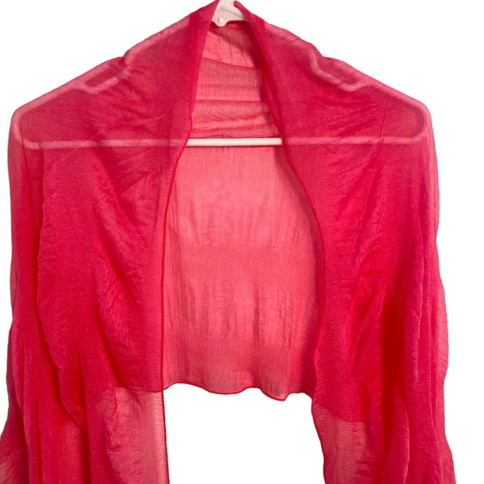 CEJON Scarf Barbie Pink Vintage style sheer fuschia Barbiecore long