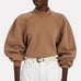 AGOLDE Tarron Mock Neck Sweatshirt in Toffee Heather Size XS