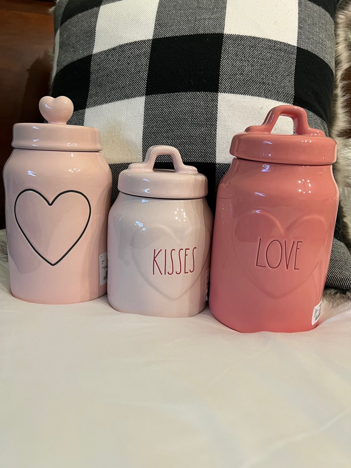 RAE DUNN VALENTINES CANISTER SET