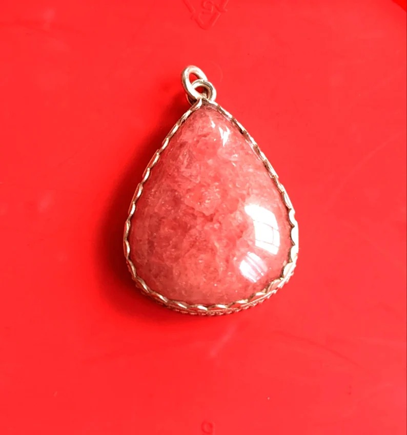 Rhodochrosite | Necklace Pendant | Argentina | Crystal | Gemstone| Jewelry | 925