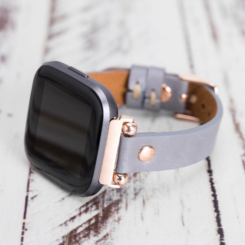 Personalized Fitbit Versa Leather Watch