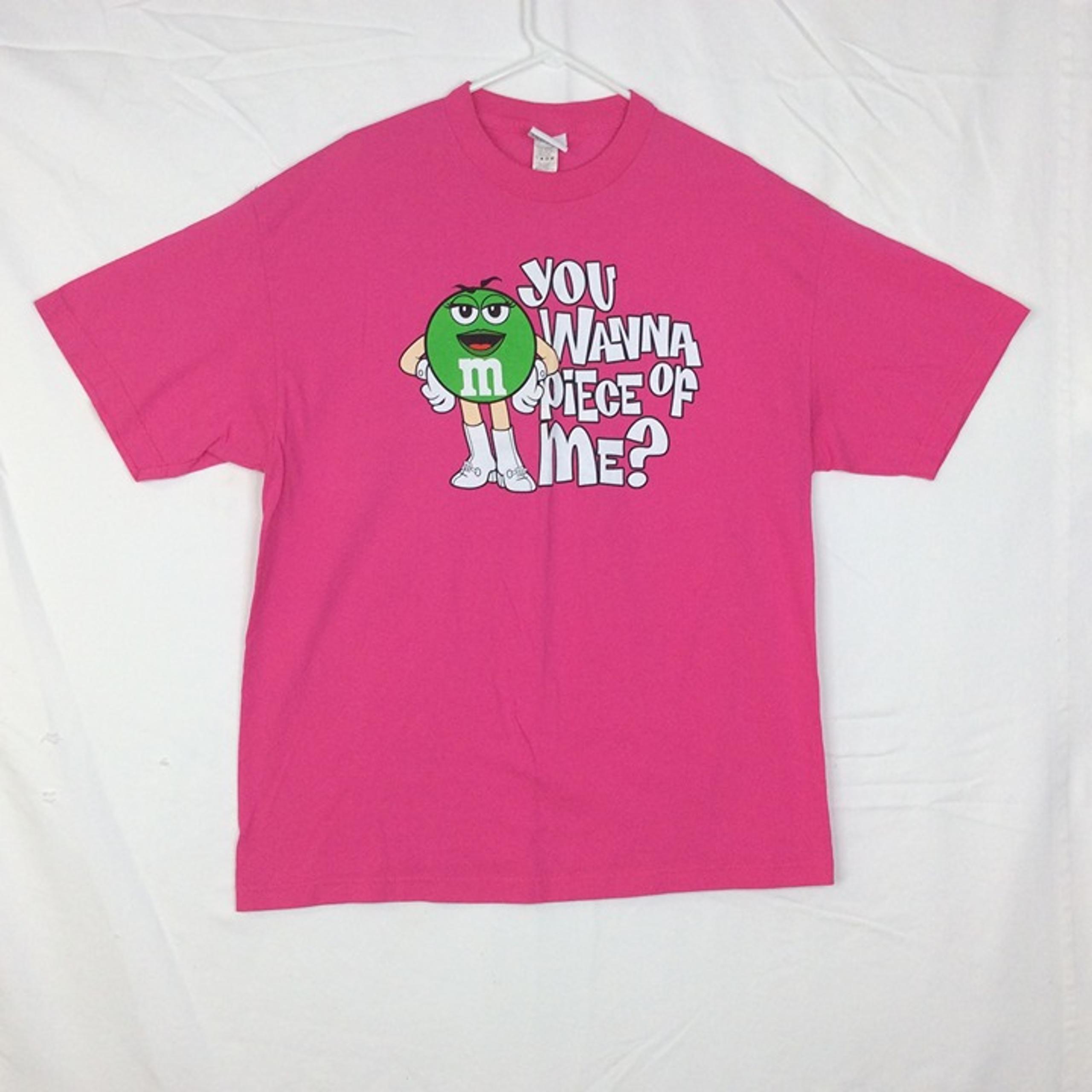 M&Ms Vintage Pink T-Shirt "You Wanna Piece of Me" Size XL Cotton