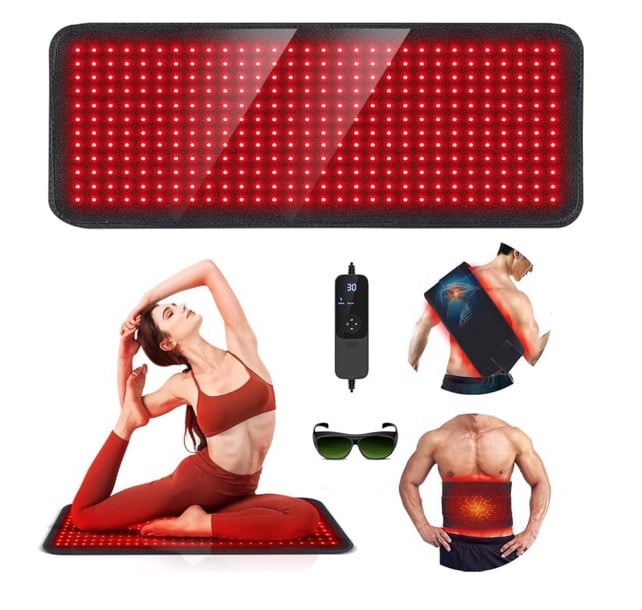 Red Light Therapy Mat for Body 360PCS LEDs Light Therapy Pad 2 Wavelengths