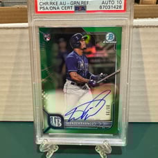 2022 Bowman Chrome Wander Franco Green Auto #89/99