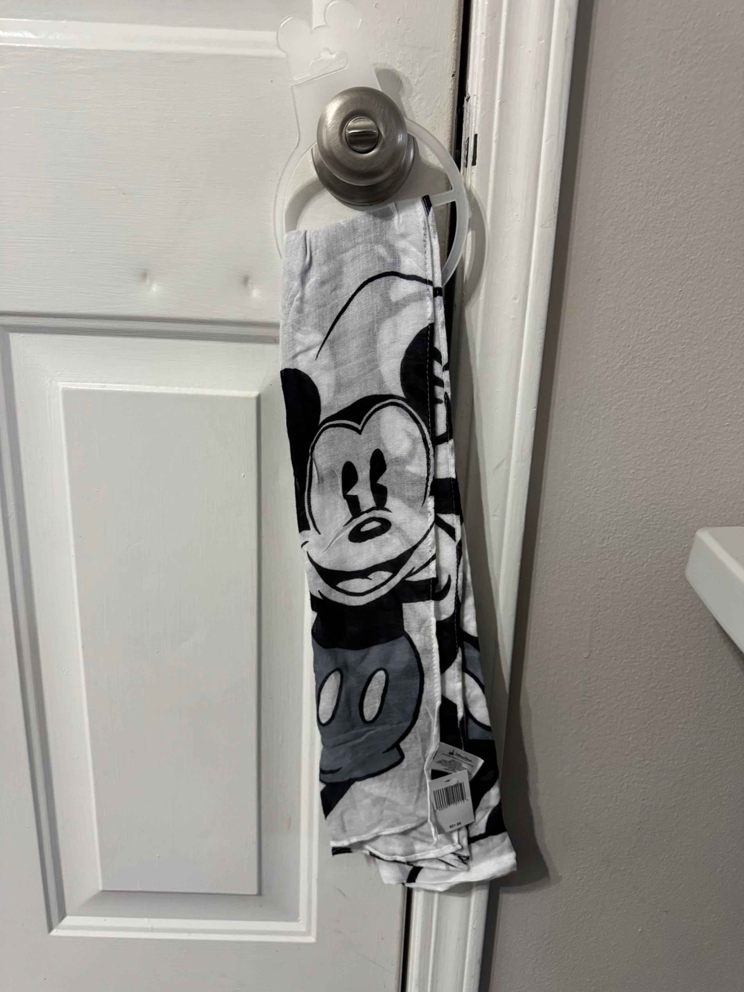 Disney Parks Black and White Mickey Scarf - NEW
