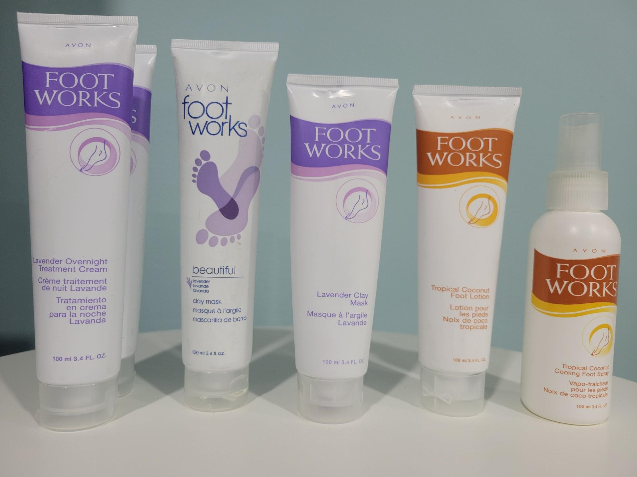 7 Avon Foot Works variety foot care