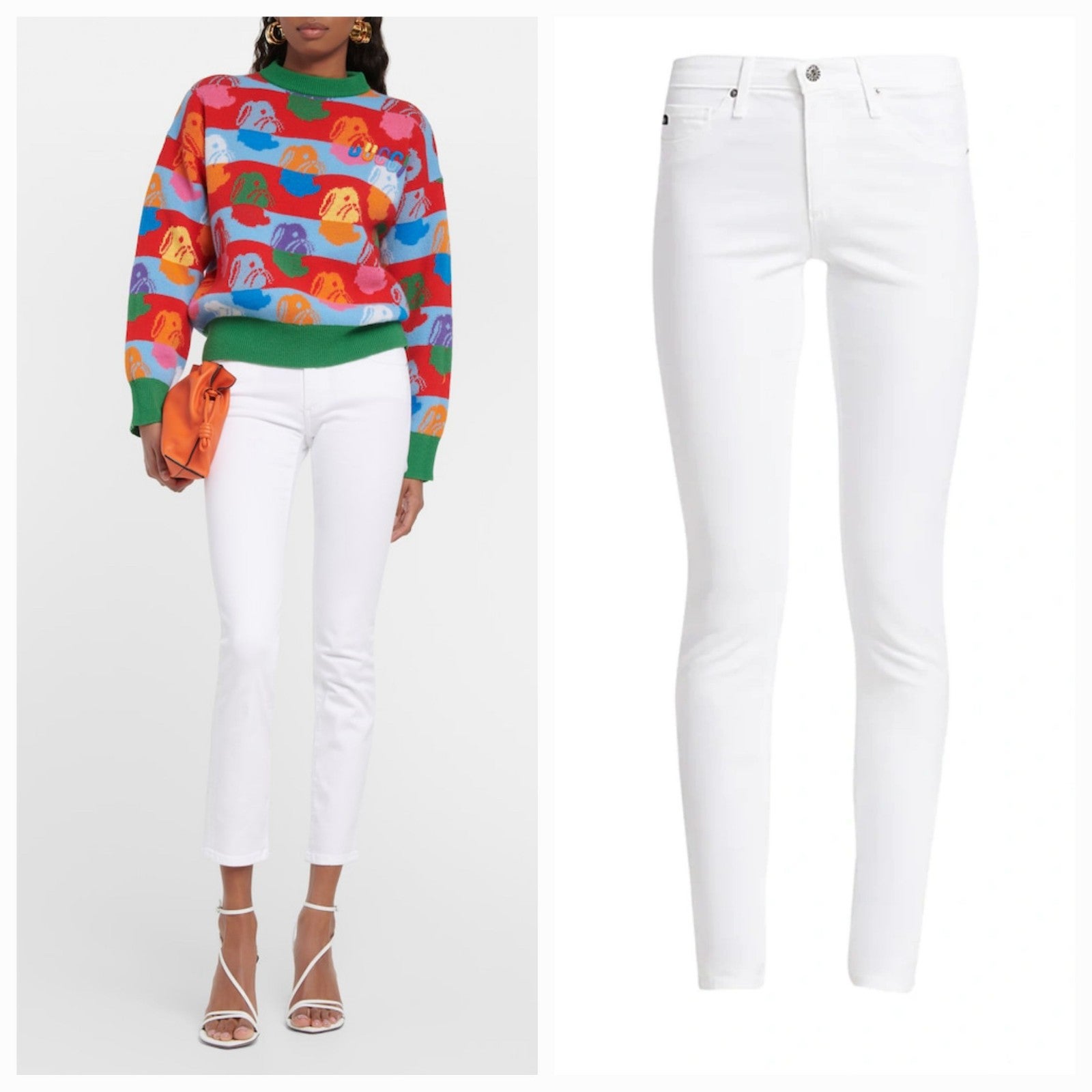 AG Adriano Goldschmied The Prima Cigarette Jeans in White Size 24 NWT