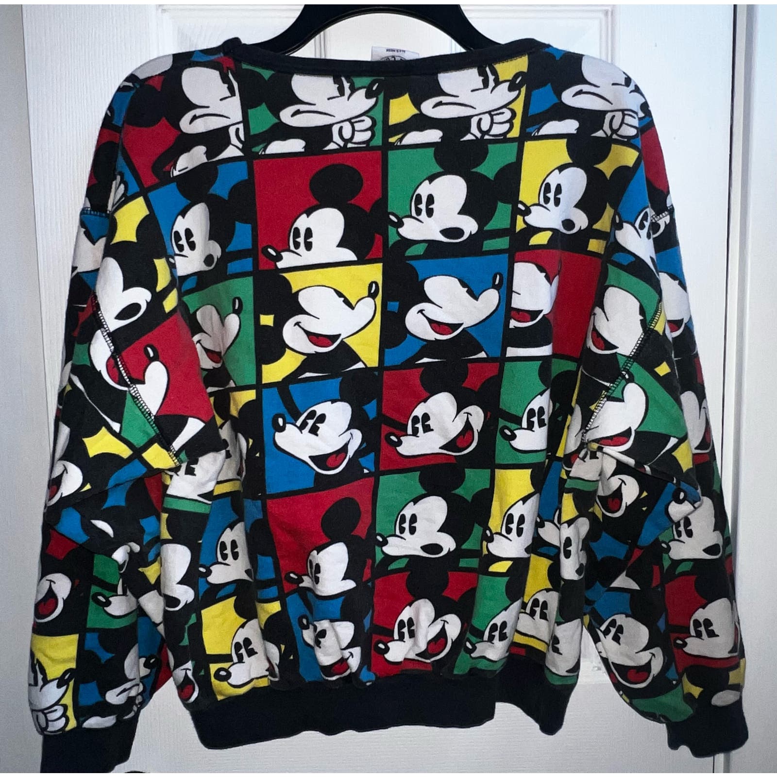 Vintage Mickey Mouse Crewneck AOP Sweatshirt Mickey & CO 1990s