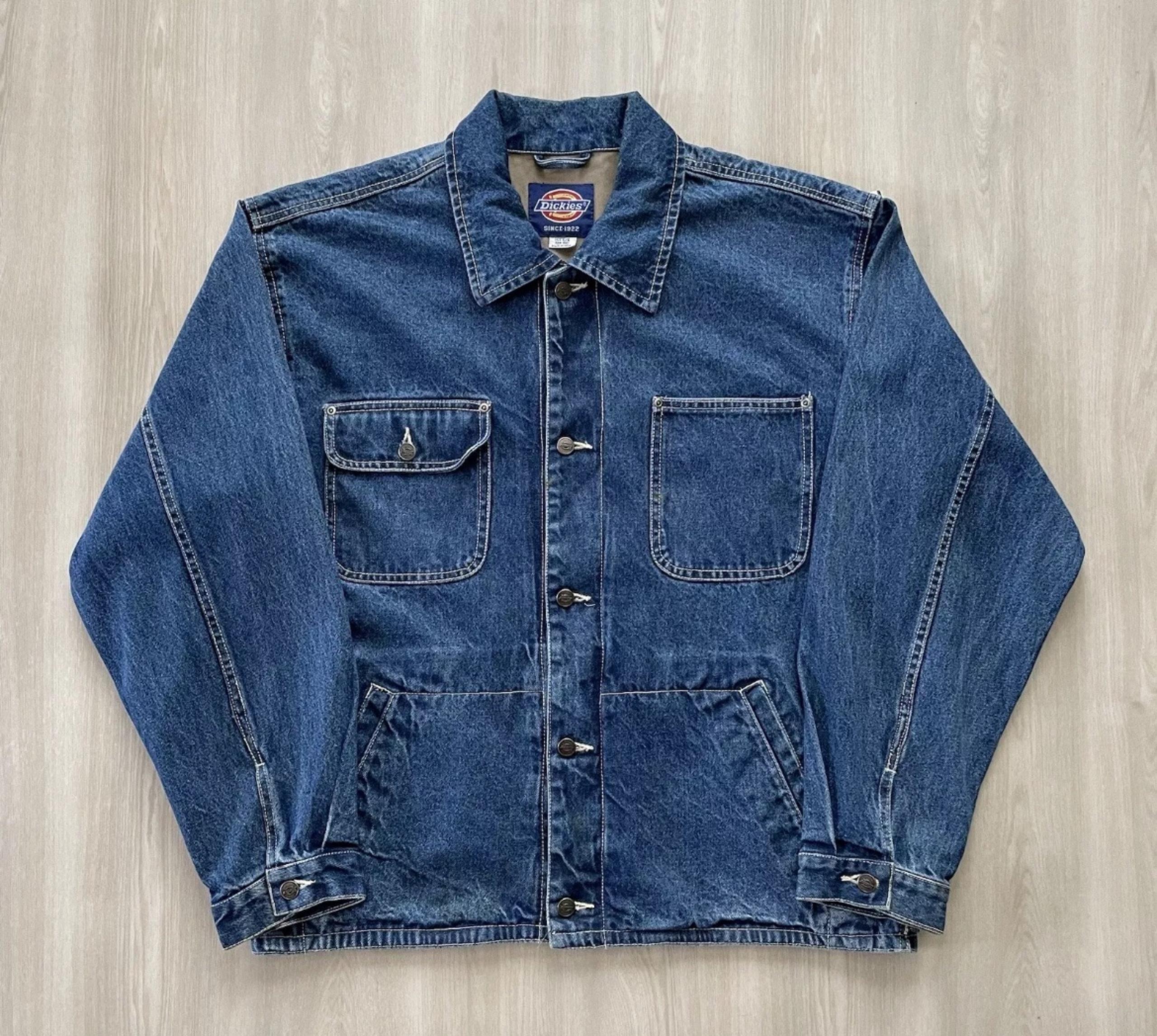 Vintage Dickies Chore Workwear Denim Jacket Mens Large