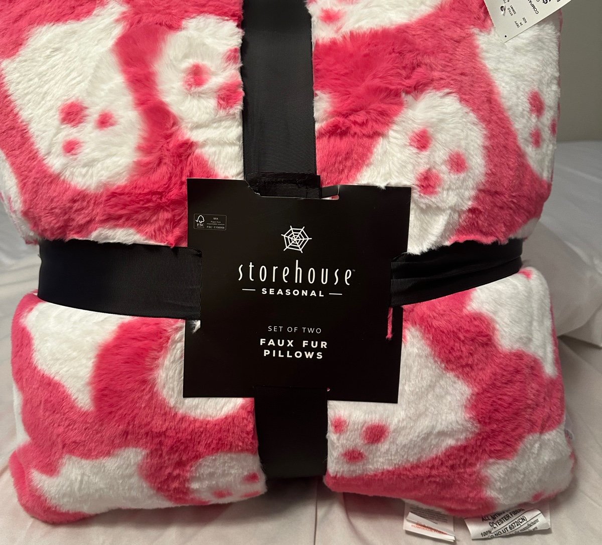 Pink and White Ghost Pillows