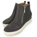 J/Slides Sky Leather Wedge Sneaker Boots Hidden Heel Zip Detail Gray Size 8.5