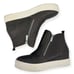 J/Slides Sky Leather Wedge Sneaker Boots Hidden Heel Zip Detail Gray Size 8.5