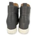 J/Slides Sky Leather Wedge Sneaker Boots Hidden Heel Zip Detail Gray Size 8.5