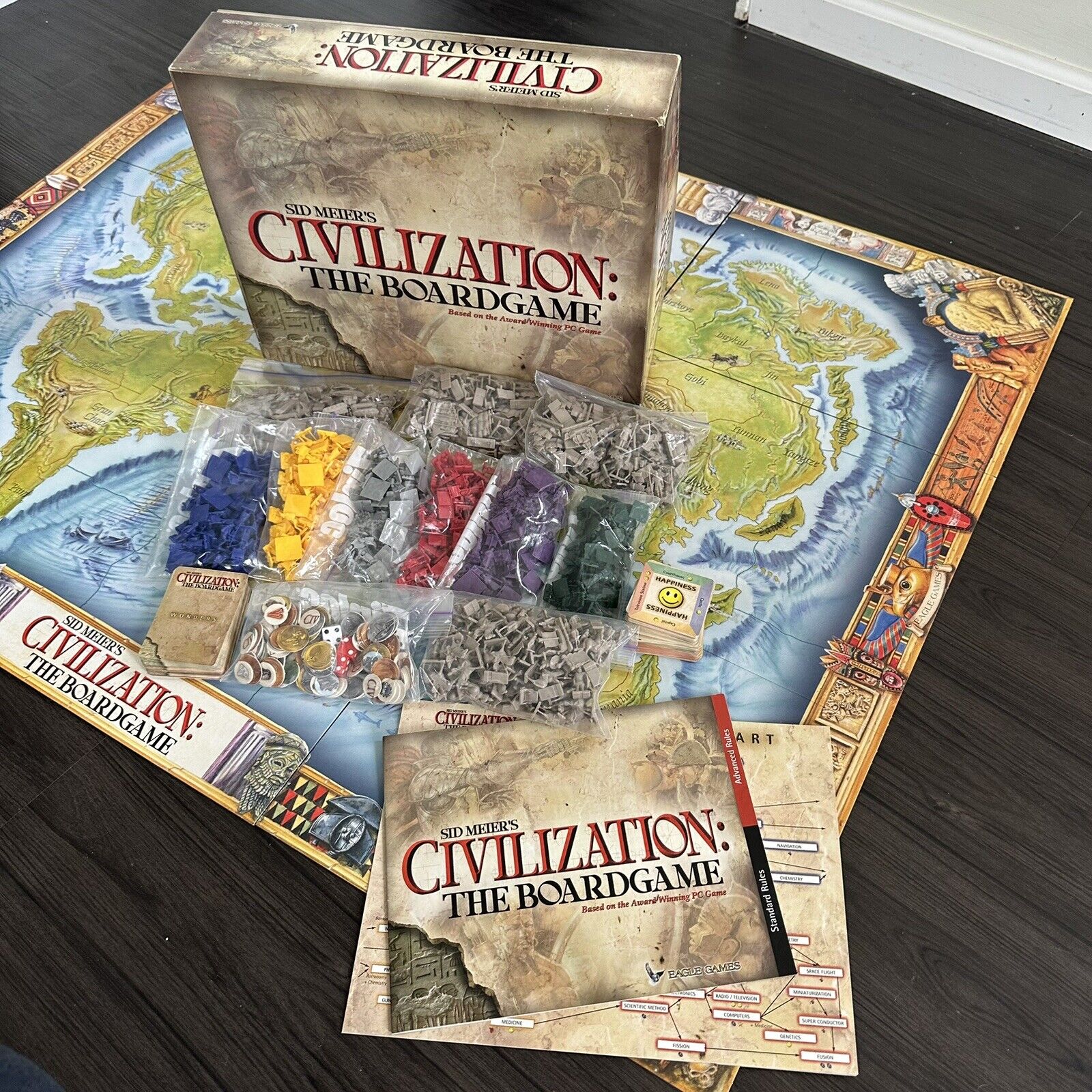 VTG Sid Meier's Civilization the Board Game Eagle Games 2002 Complete