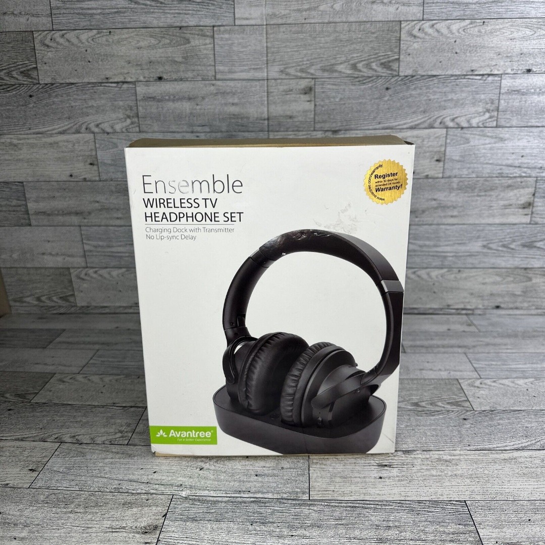 Avantree Ensemble 5.0 Wireless Headphones for TV Watching w/ Transmitter & Dock