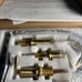 Brushed Gold Bathroom Faucet 3 Hole Widespread 2-Handle 8 Inch Brass Bathroom