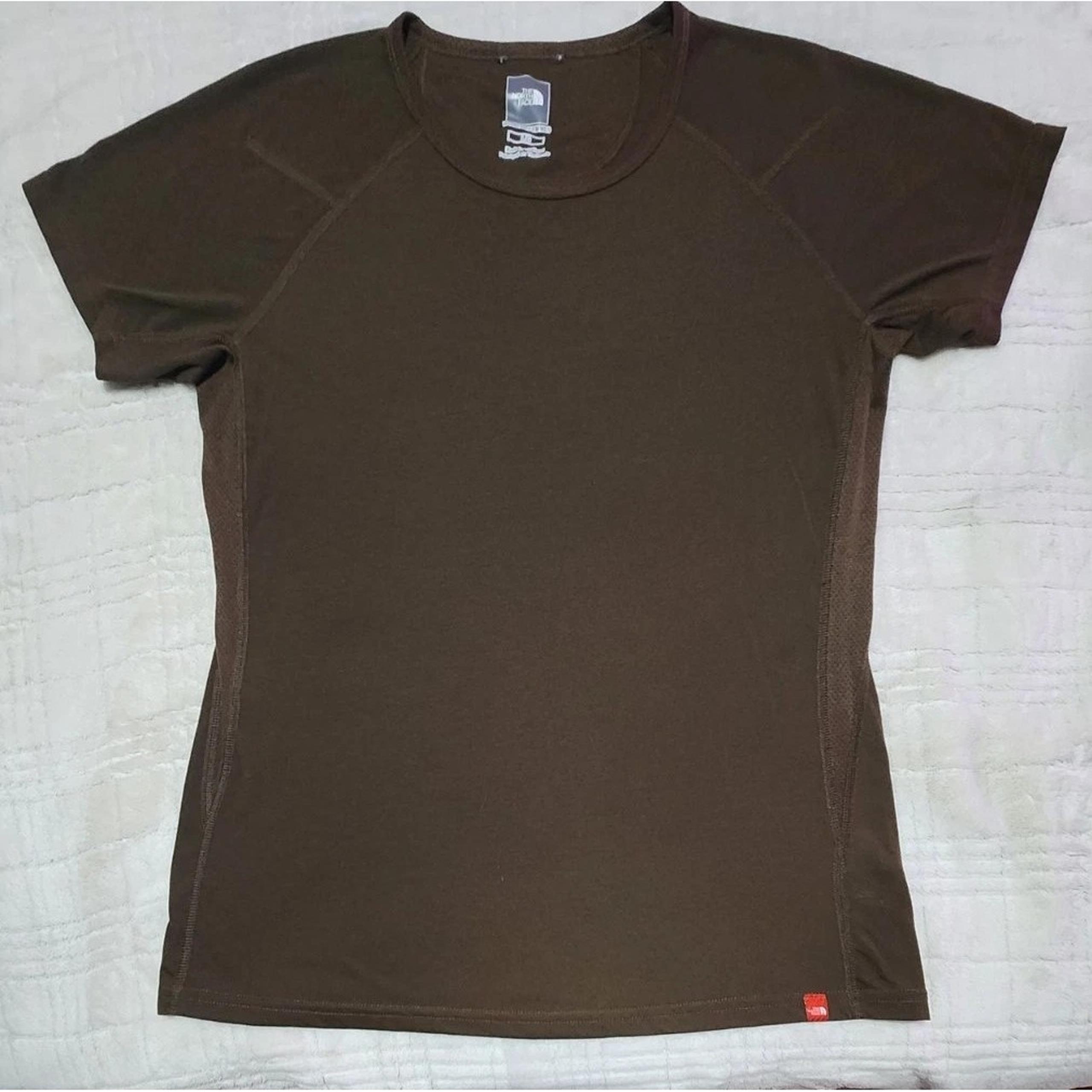 North Face Shirt Womens Large Brown Scoop Neck Athletic fit Activewear Casual