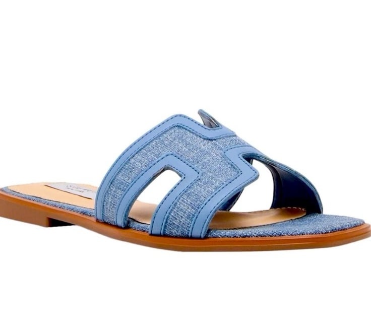 New Steve Madden Blue Eadie O Sandal