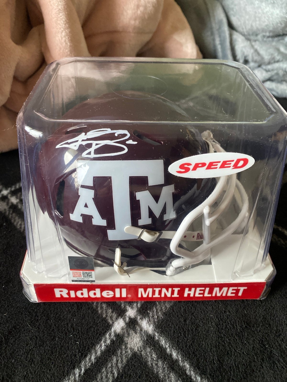 Johnny Manziel signed authentic mini helmet