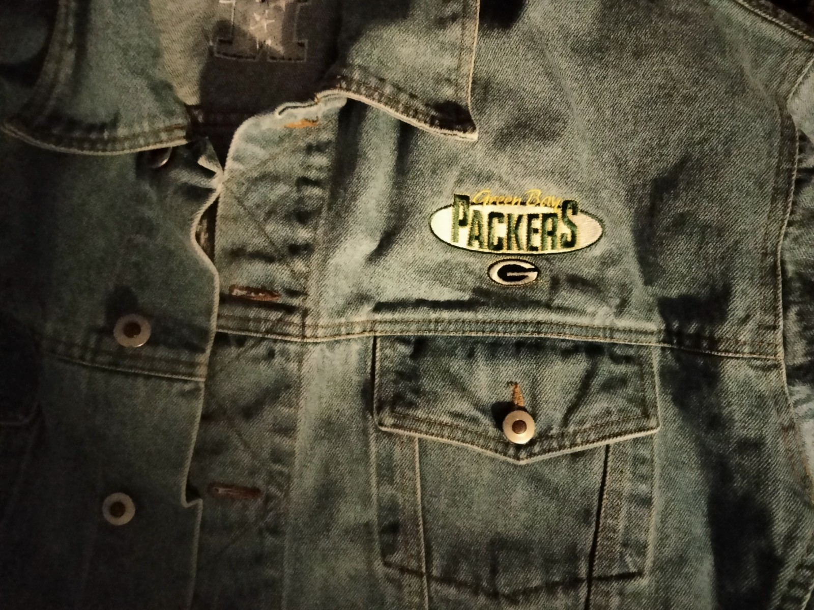 Men's Green Bay Packers Jean Jacket XL