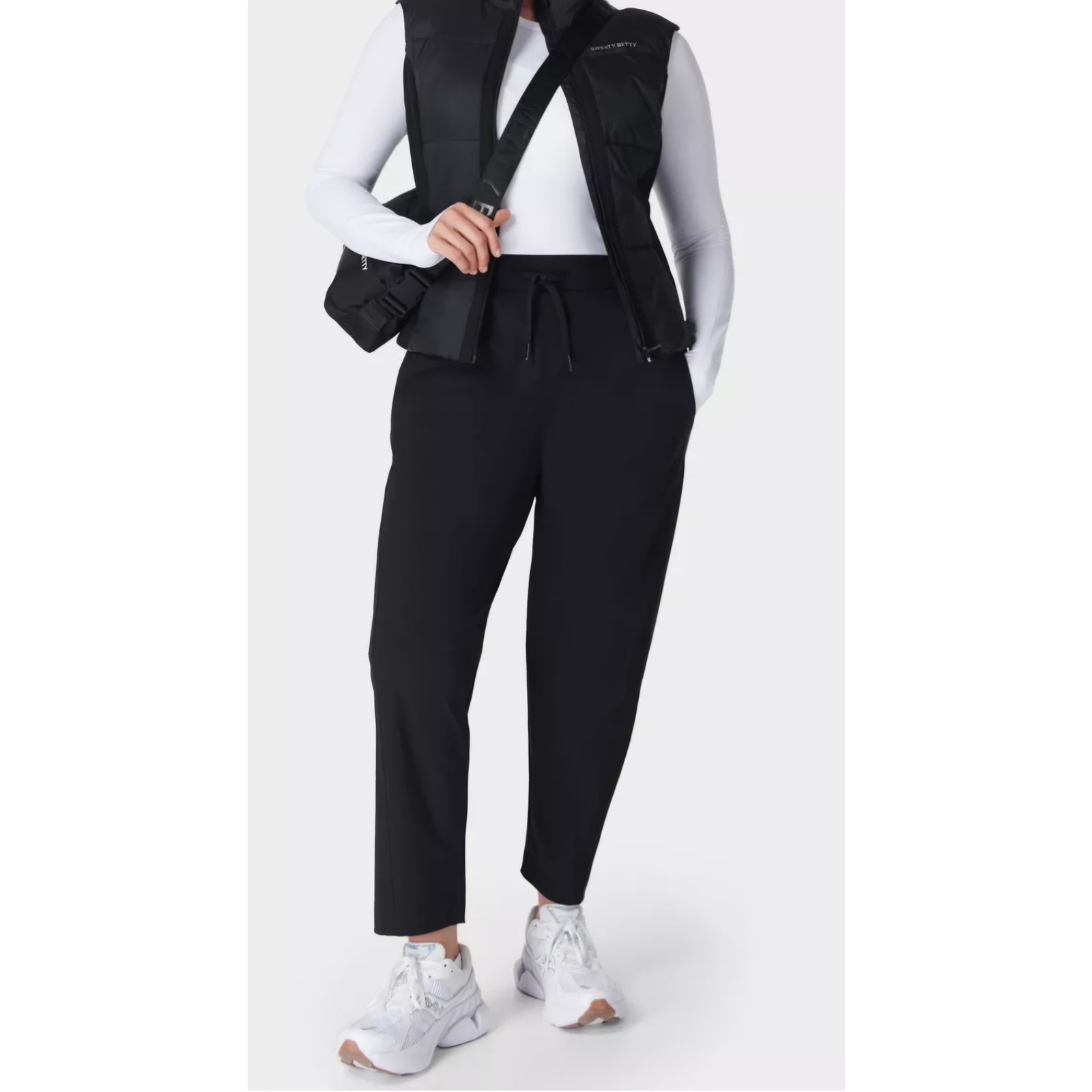 Sweaty Betty Black Explorer Pant Drawstring 25 Inseam Size S