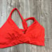 Athleta Vibrant orange Red Bikini Set criss cross back new two piece women