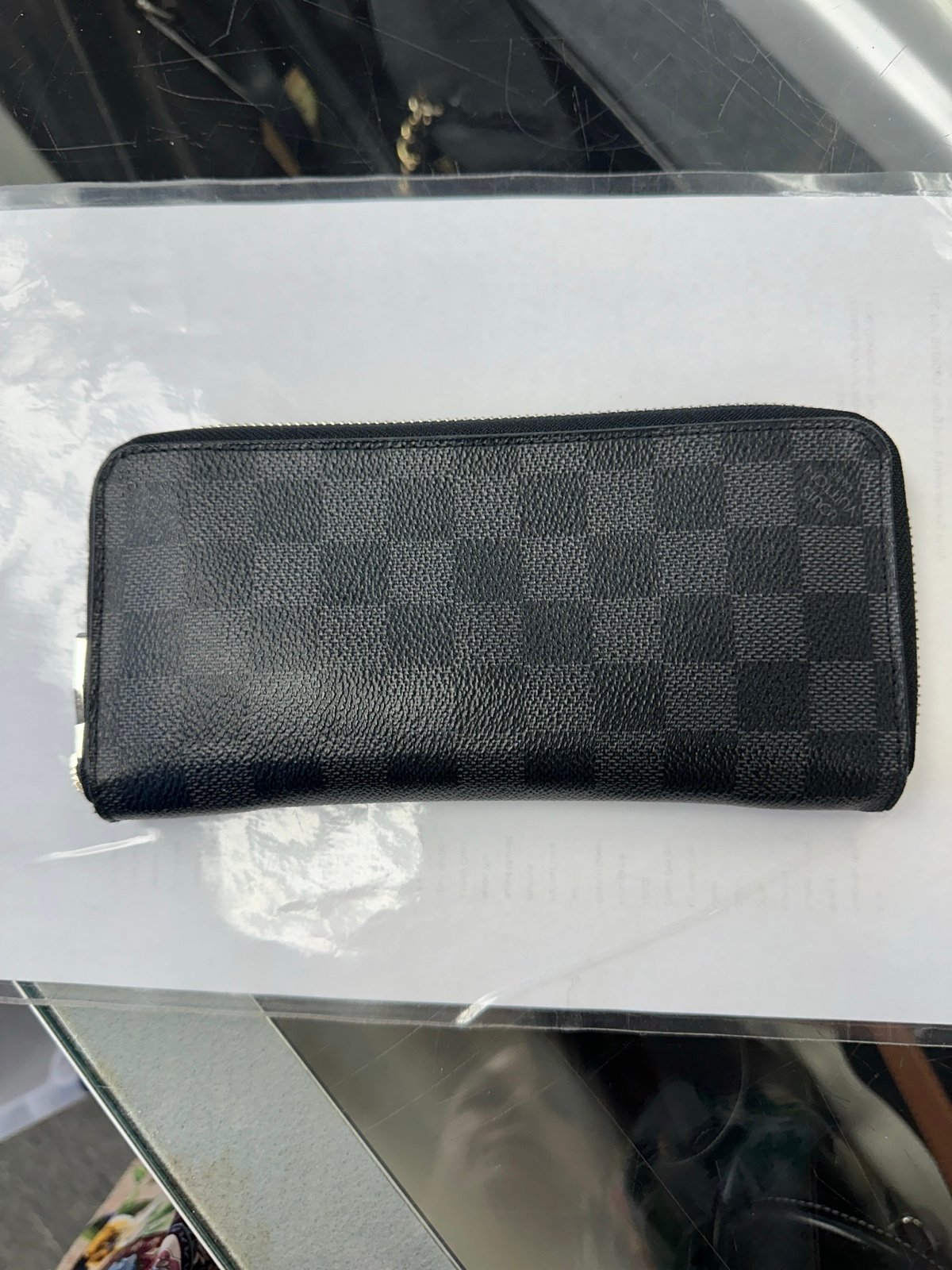 Louis Vuitton Zippy Black Damier Graphite Canvas Wallet