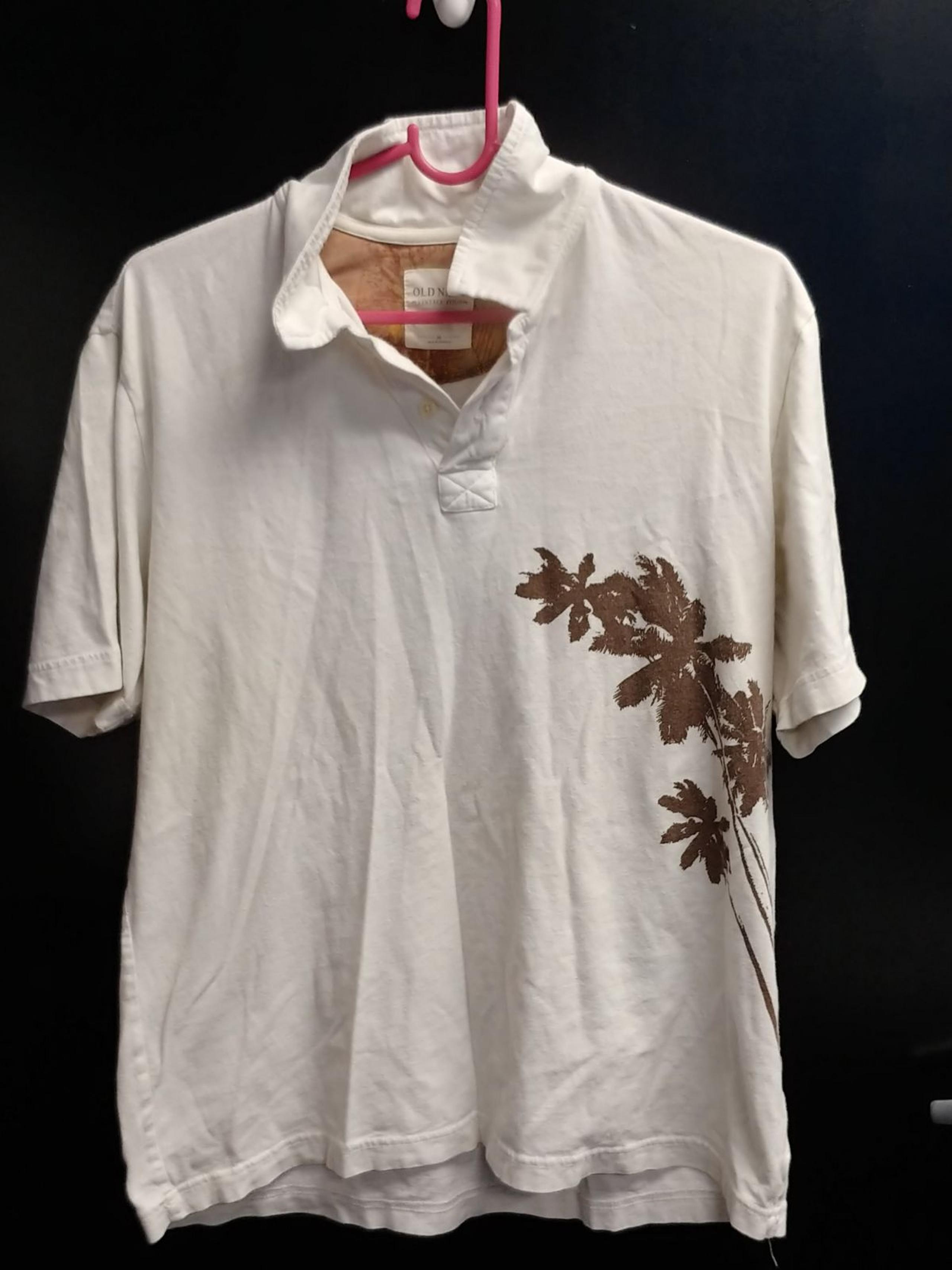 Mens Polo Shirt Hawaiian SZ M Old Navy