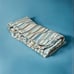 Set 2 Ralph Lauren Cottage Pillow Shams Striped Blue Tan Piped Edge Slit Opening