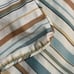 Set 2 Ralph Lauren Cottage Pillow Shams Striped Blue Tan Piped Edge Slit Opening
