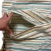 Set 2 Ralph Lauren Cottage Pillow Shams Striped Blue Tan Piped Edge Slit Opening