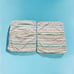Set 2 Ralph Lauren Cottage Pillow Shams Striped Blue Tan Piped Edge Slit Opening