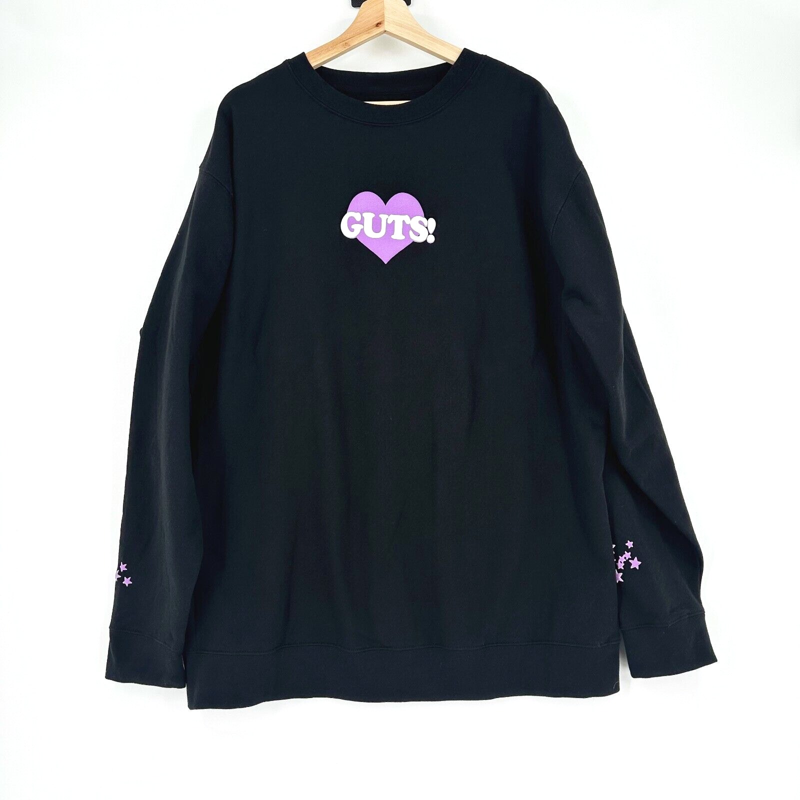 Olivia Rodrigo Guts World Tour Official Merch Graphic Black Sweatshirt XXL Black