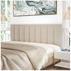 Tbfit Upholstered Wall Mounted Headboard King Size 10x24”-Beige