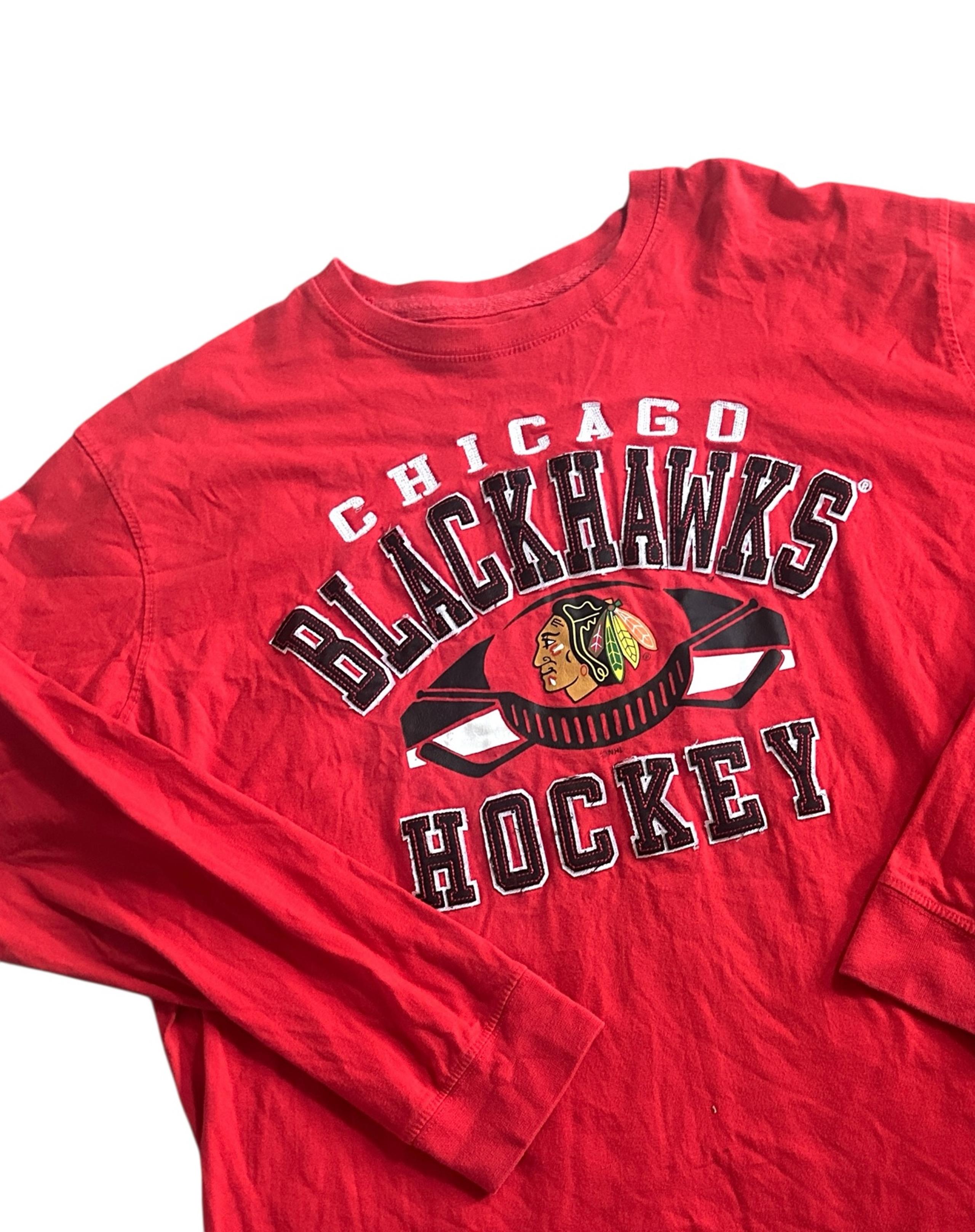 NHL Chicago Blackhawks Hockey Long Sleeve Tee Shirt Men’s Large