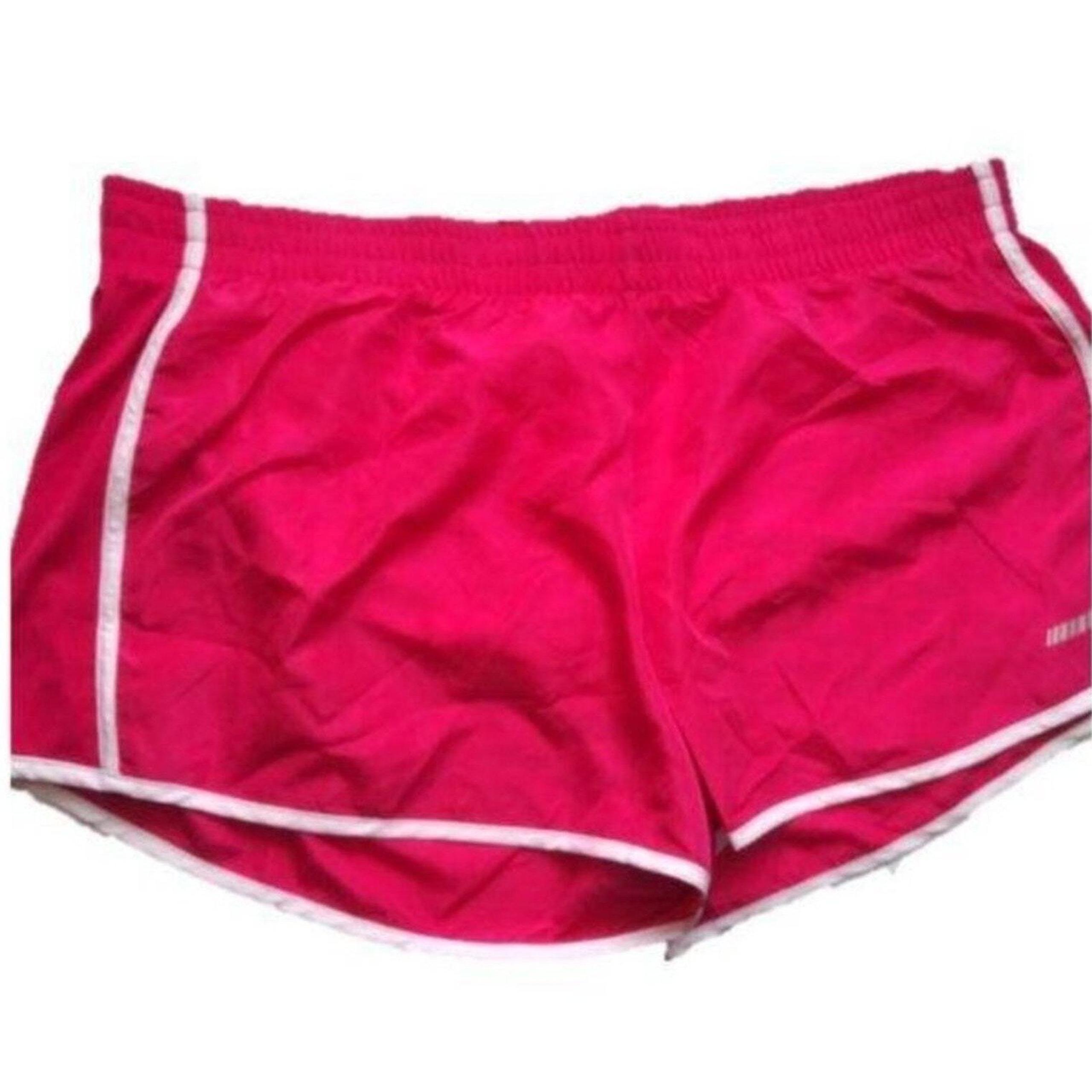 Amazon Running Short NWT Women's XL Woven Pink Athletic 80s Retro Mesh Panels