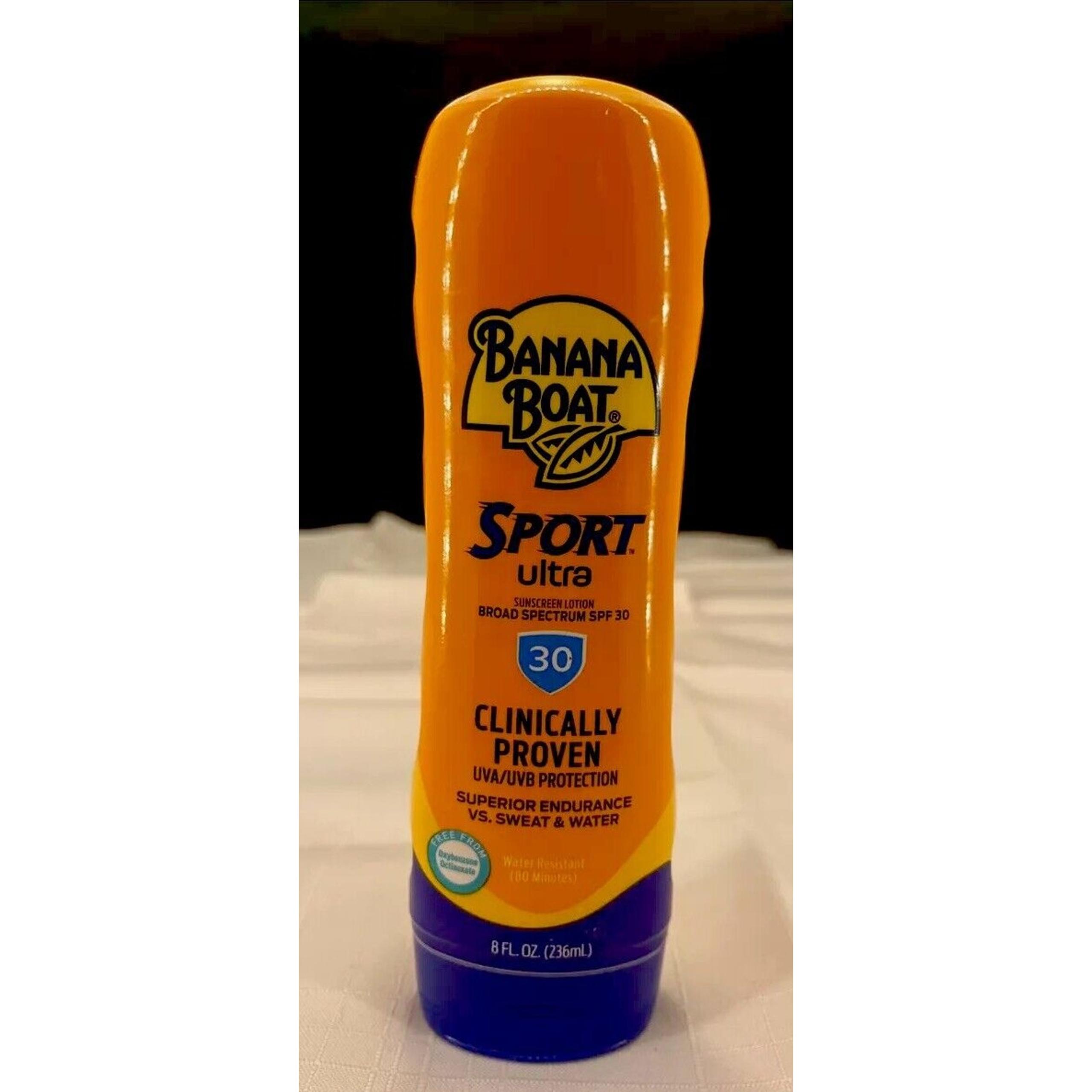 Banana Boat Ultra Sport Sunscreen Lotion, SPF 30 - 8oz, EXP 08/2025 BRAND NEW