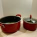 3 pc set The Pioneer Woman Vintage Speckled Cookware Red Kitchen Pots