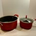 3 pc set The Pioneer Woman Vintage Speckled Cookware Red Kitchen Pots