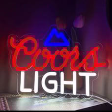 Coors Light Beer LED Bar Sign Man Cave Tiki Neon Signs Lights 8x11”