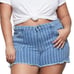 Good American Striped Cut-Off Shorts, 18