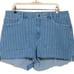 Good American Striped Cut-Off Shorts, 18
