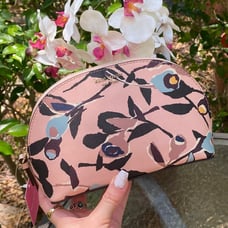 Kate Spade Pink Floral Dome Cosmetics Case